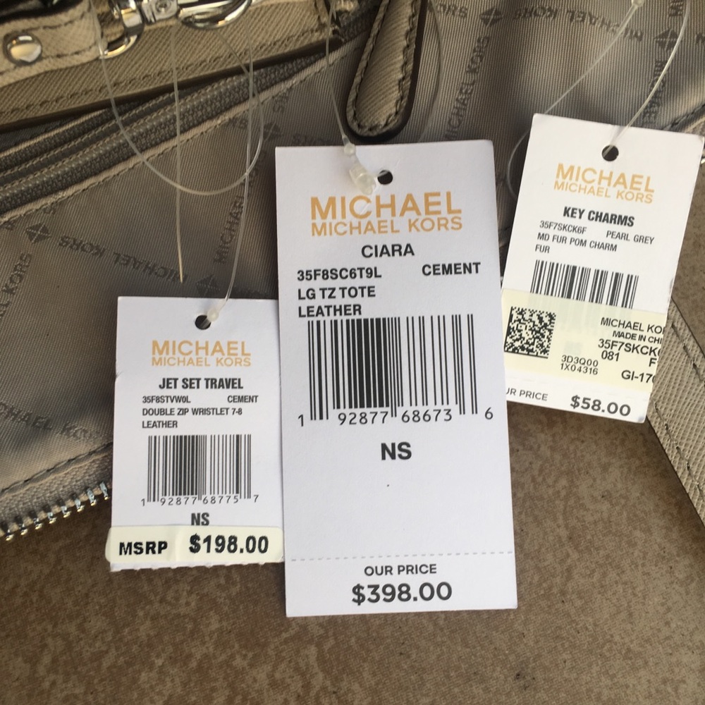 NWT 3PCS Michael Kors Ciara Tote Wallet Charms - Picture 5 of 5